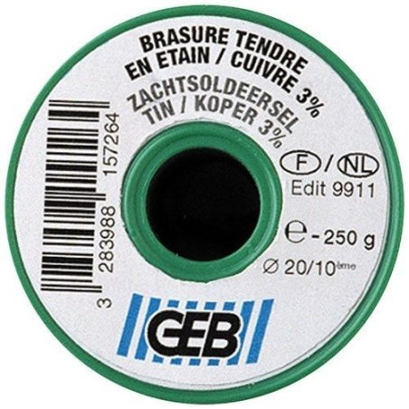 Brasure fil étain/cuivre bobine 250g