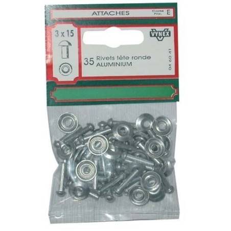 Rivet t.r. alu 3x15 x35