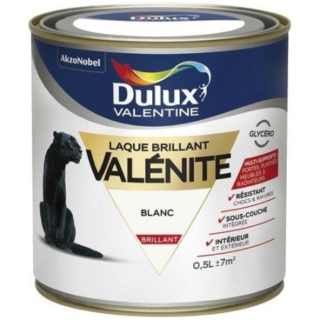 Laque valenite brillant 0.5L blanc