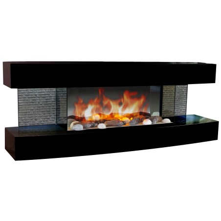 Cheminée électrique design Lounge noire