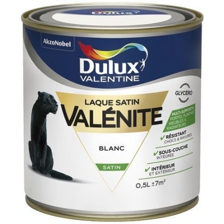 Laque valenite satin 0.5L blanc