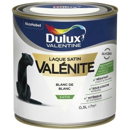 Laque valenite satin 0.5L blanc de blanc