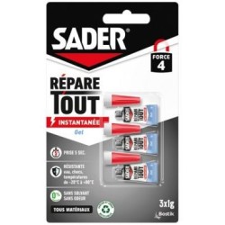 Sader répare tout glue gel 3x1g
