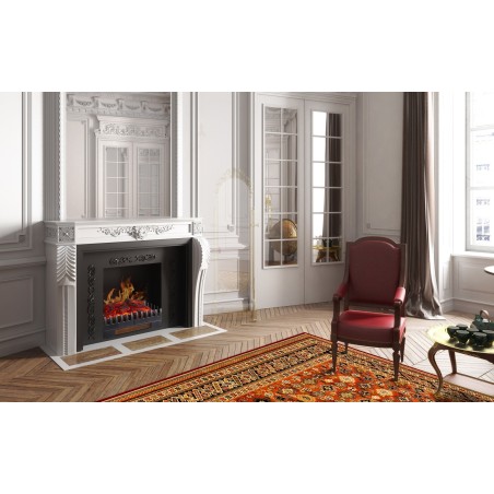 Foyer à buches avec effet flamme et chauffage 2000W