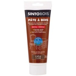 Pâte à bois Sintobois à l'eau pâte 250g chêne clair