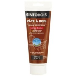 Pâte à bois Sintobois à l'eau pâte 250g chêne foncé