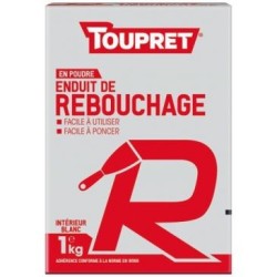 Enduit rebouchage intérieur blanc en poudre 1kg