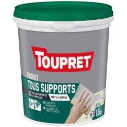 Enduit tous supports intérieur extérieur pâte 1.5kg blanc