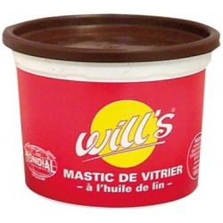 Mastic vitrier mondial brun/acajou pot 500g