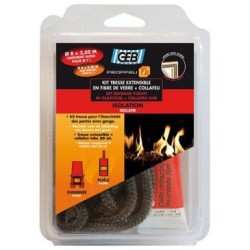 Kit tresse fibre verre extensible Ø8mmx2.50m + collafeu