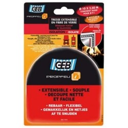 Tresse fibre verre extensible Ø10mmx2.5m