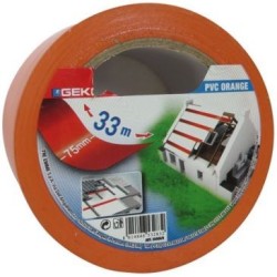 Adhésif PVC orange 75mmx33m
