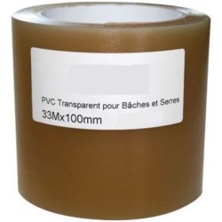 Adhésif de réparation agricole 100mmx33m transparent