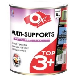 Peinture TOP 3 bois fer pvc satin 2.5L bordeau