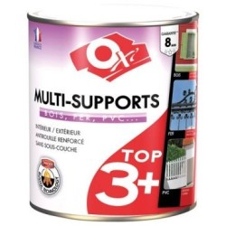 Peinture TOP 3 bois fer pvc satin 2.5L gris clair