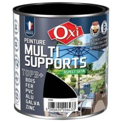 Peinture TOP 3 bois fer pvc satin 500ml noir