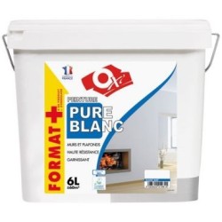 Peinture blanc pur acryl.mat 6l
