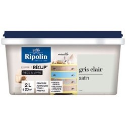 Rip recup pièce à vivre satin 2l gris clair