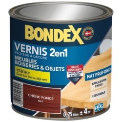 Vernis chêne foncé mat 250ml