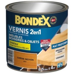Vernis chêne moyen mat 250ml