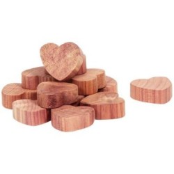 Antimite coeurs en cèdre lot de 15