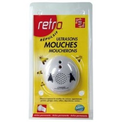Retro repulsif ultrasons mouches moucherons