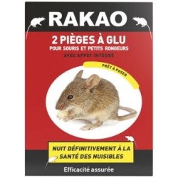Lot de 2 plaques glu souris rakao /nc