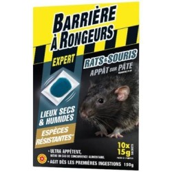 Rats souris appât sur pate 150g espèces résistances /nc