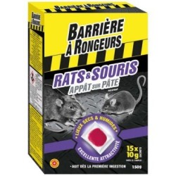 Rats souris appât sur pâte 150g /nc