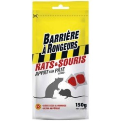 Rats souris appât sur pate 10 doses 15g 150g /nc