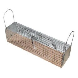 Nasse à rats 2 entrées avec socle en bois