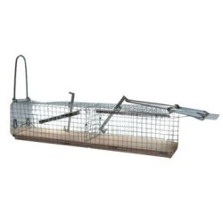 Nasse à souris 2 entrées avec  socle en bois