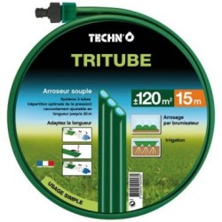 Arroseur souple tritube vert 15m