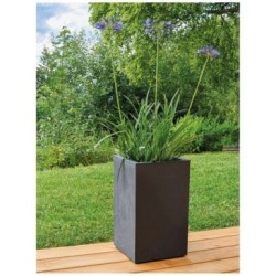Pot carré haut Basalt up 36l 29.5x29.5x49.5cm anthracite