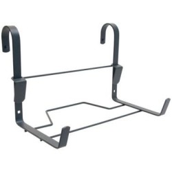 Support jardinière crochet fer plat 35x18cm anthracite