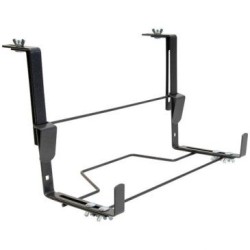 Sup.jardinière ergonomi.fer plat 35x16 à 26cm gris martelé