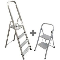 Lot escabeau 4m Eco + marchepied 2m Artubasic