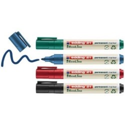 Marqueur 3mm permanent ecoline coloris assortis etui de 4