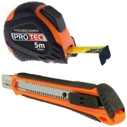 Kit mesure 5m et cutter 18mm