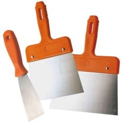 Set de 3 couteaux inox à enduire et à gratter