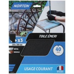 Feuilles toile emeri 230x280 grain 40 norton courants
