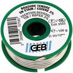 Bobine étain cuivre 3% bobine 100g