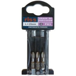 Embout philips PH1 25mm forgé blister de 3