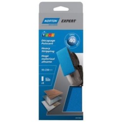 Patin Expert non perforé 93x230 grain 40 x 8 pièces