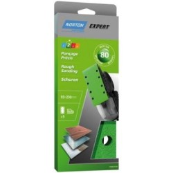 Patin Expert trous parallèles 93x230 grain 80 x 5 pièces