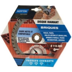 Disque diamant 115 travaux courants brique