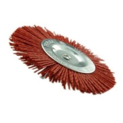 Brosse circulaire 100mm nylon sur tige t6 g.80 blister