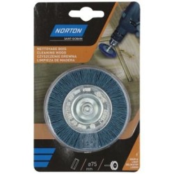 Brosse perceuse circulaire nylon bleu 75 Norton
