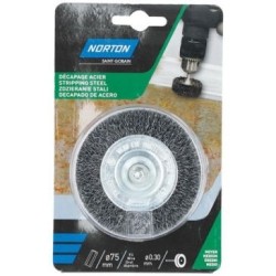 Brosse perceuse circulaire ondulé acier 75 Norton
