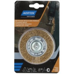 Brosse perceuse circulaire ondulée laiton 75 Norton